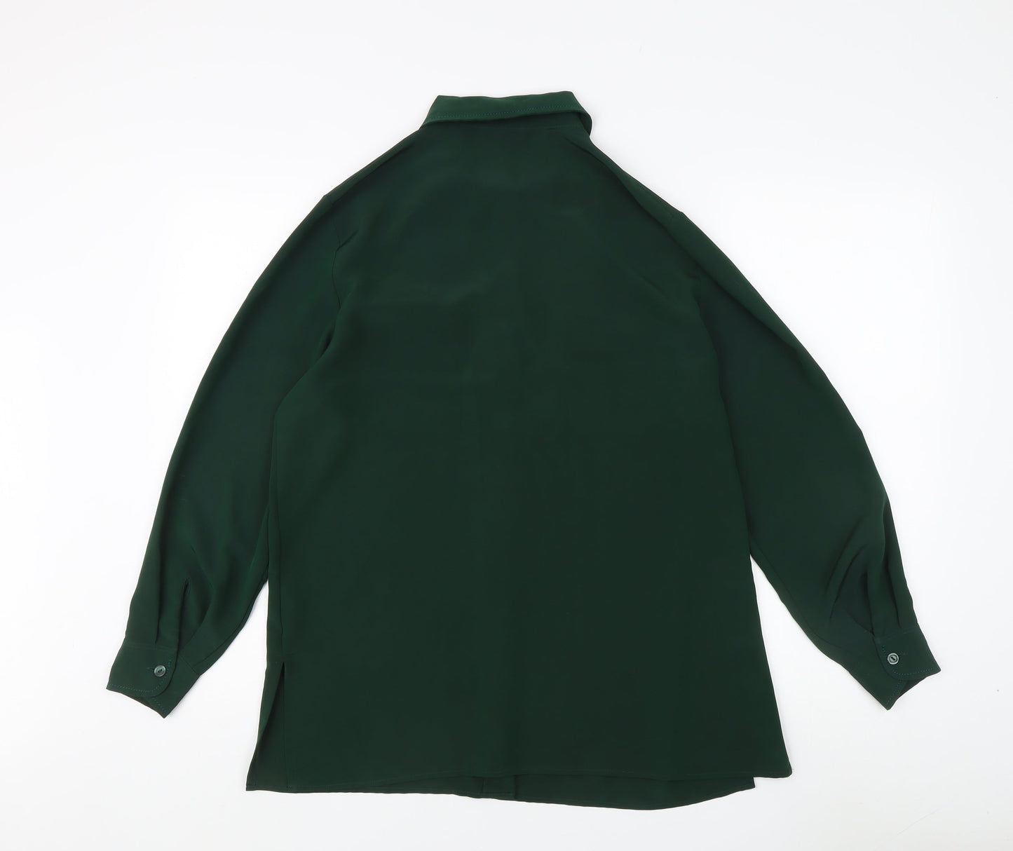Womens UK Size 14 Marks and Spencer Green Basic Button-Up