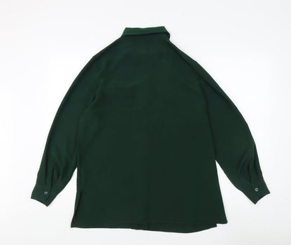 Womens UK Size 14 Marks and Spencer Green Basic Button-Up