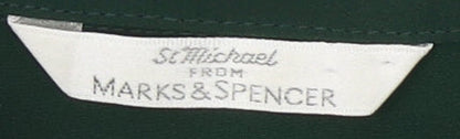 Womens UK Size 14 Marks and Spencer Green Basic Button-Up