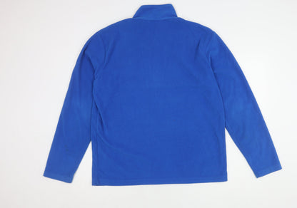 Mens UK Size L Regatta Blue 1/4 Zip Sweatshirt