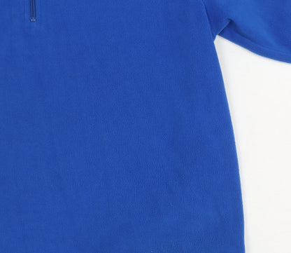 Mens UK Size L Regatta Blue 1/4 Zip Sweatshirt