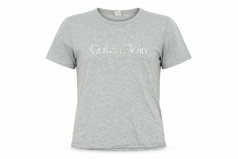 Womens UK Size M Calvin Klein Grey Basic T-Shirt