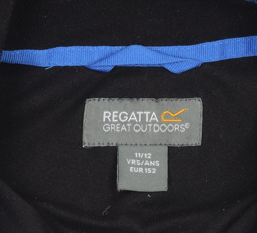Regatta Boys Black Zip Sweatshirt 11 Years