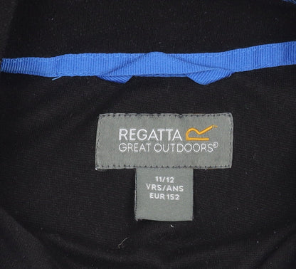 Regatta Boys Black Zip Sweatshirt 11 Years