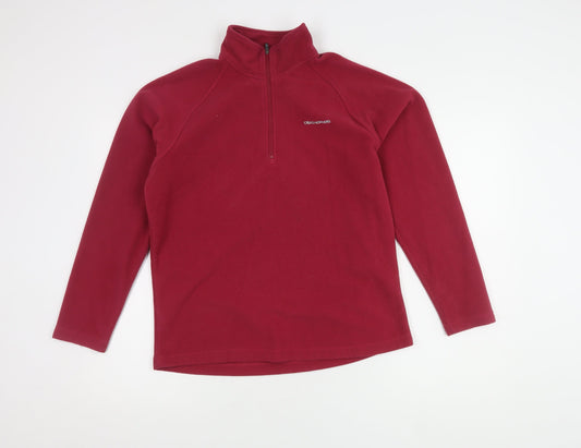 Craghoppers Women's Red 1/2 Zip Fleece Sweatshirt, Size 12