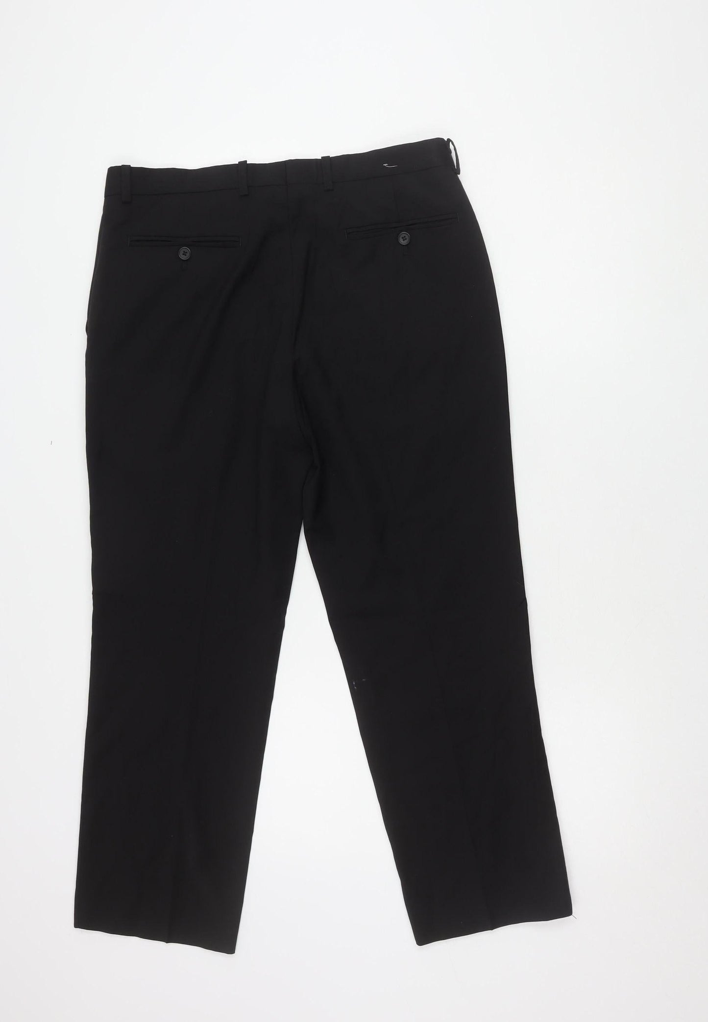 Moss 1851 Men's Black Dress Pants 32 Regular Fit