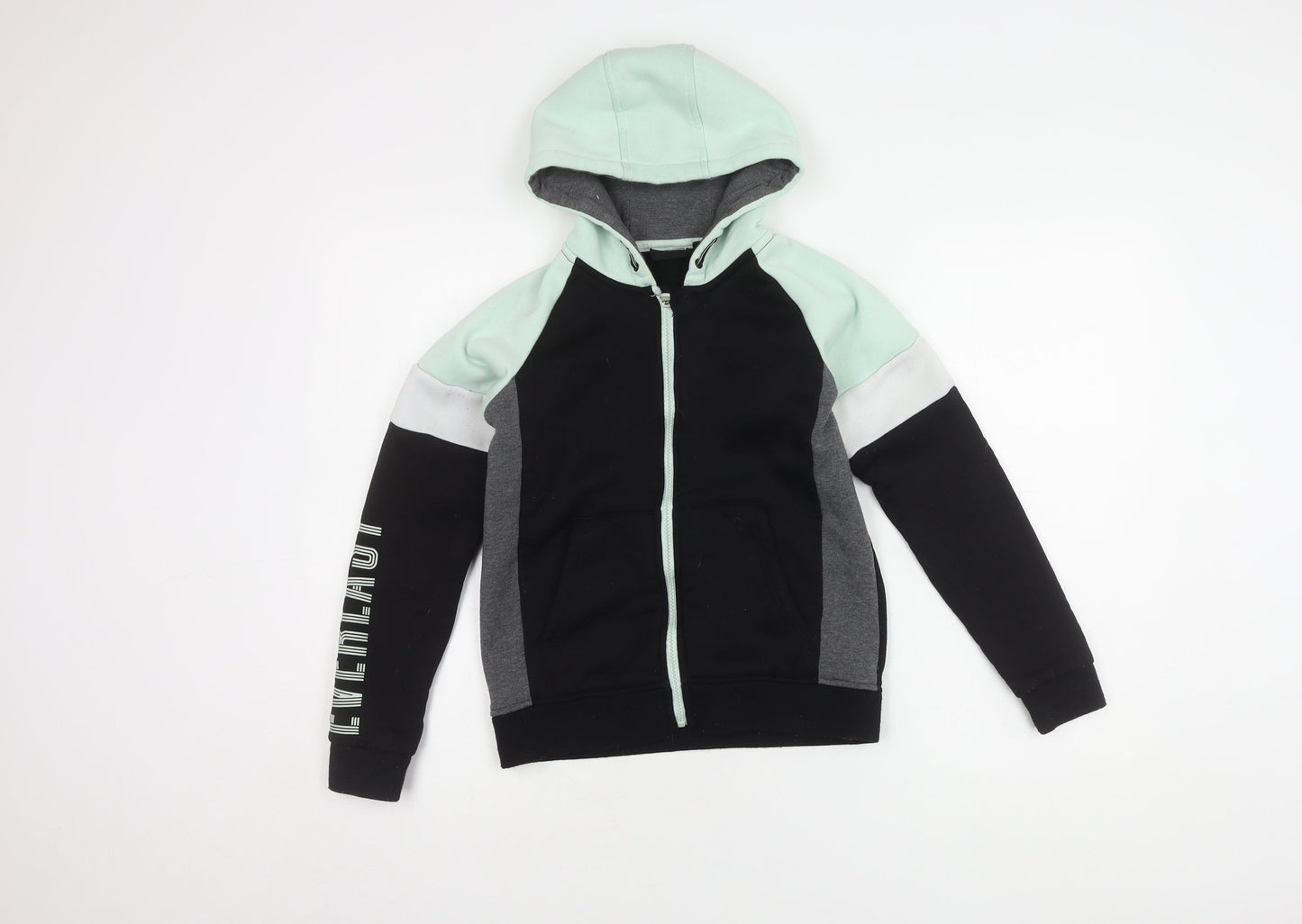 Everlast Boys' Black Colourblock Jacket 11-12Y Full Zip Hood