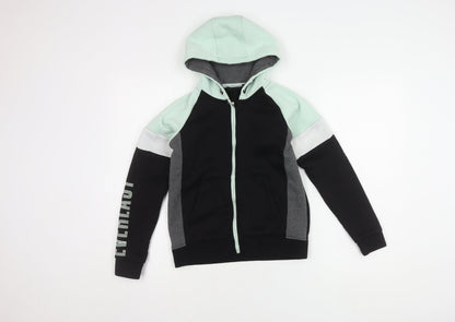 Everlast Boys' Black Colourblock Jacket 11-12Y Full Zip Hood