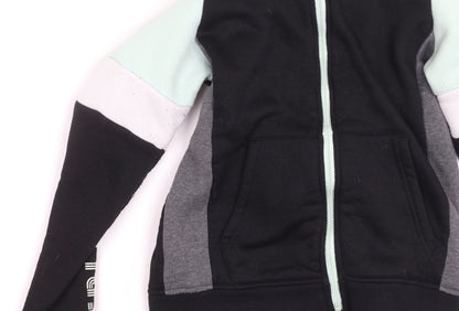 Everlast Boys' Black Colourblock Jacket 11-12Y Full Zip Hood