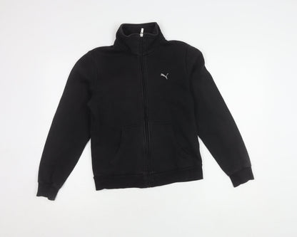 Puma Black Unisex Gym Jacket Size 10 Full Zip Fleece