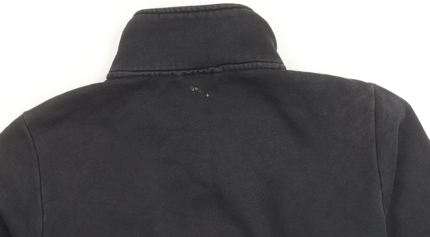 Puma Black Unisex Gym Jacket Size 10 Full Zip Fleece