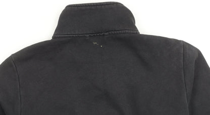 Puma Black Unisex Gym Jacket Size 10 Full Zip Fleece