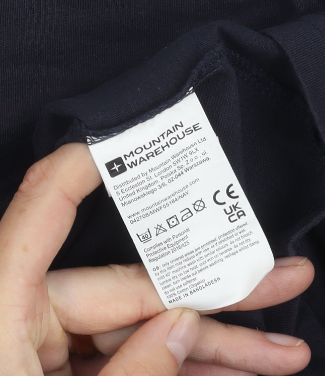 Mountain Warehouse Men's XS Black T-Shirt Long Sleeve V-Neck