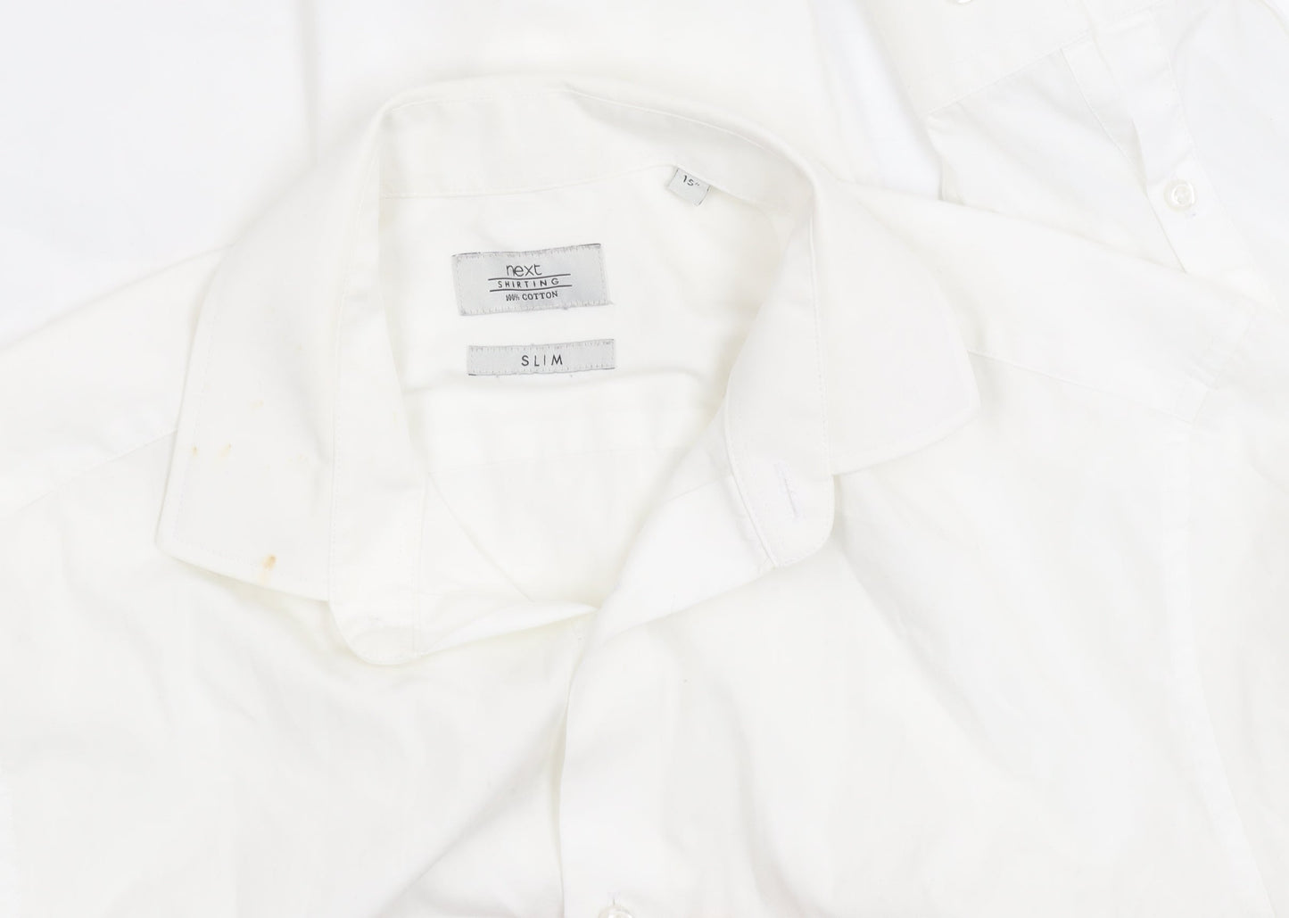 Next Men's White 15 Slim Fit Button-Up Shirt