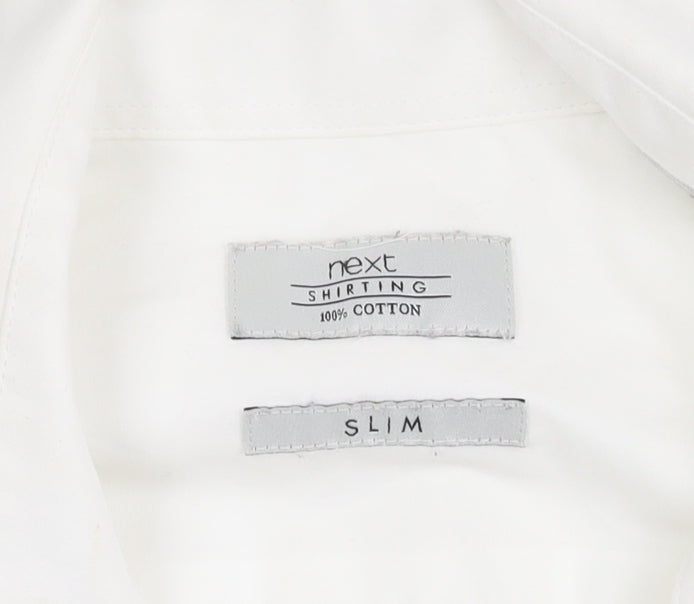 Next Men's White 15 Slim Fit Button-Up Shirt
