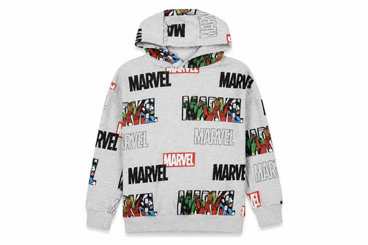 Marvel Boys Grey Superhero Pullover Hoodie 11-12 Years