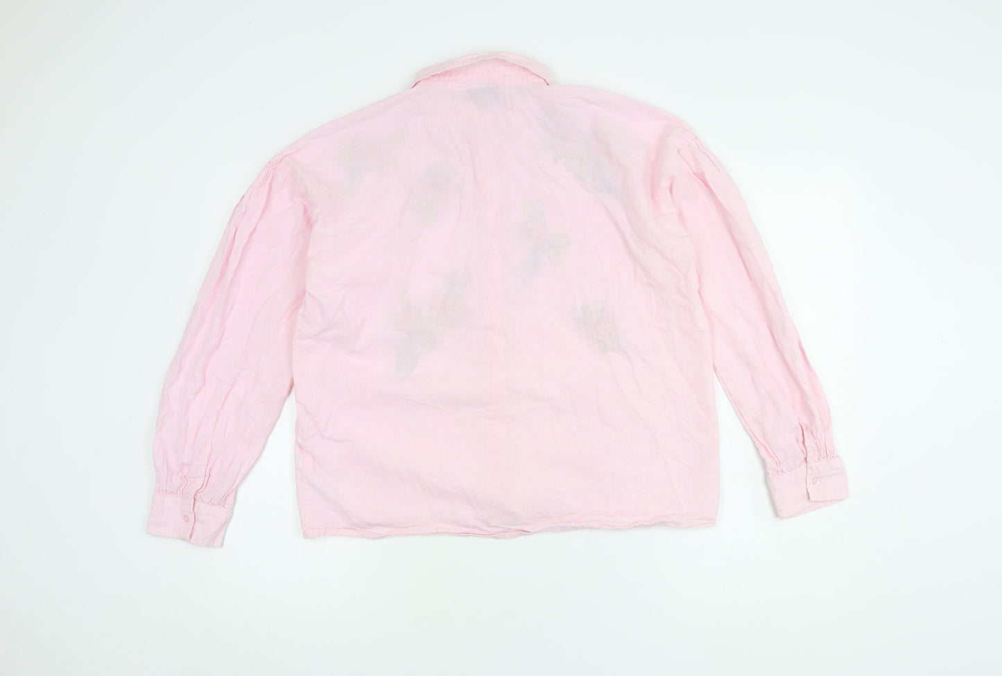 Womens UK Size 8 Topshop Pink Basic Button-Up