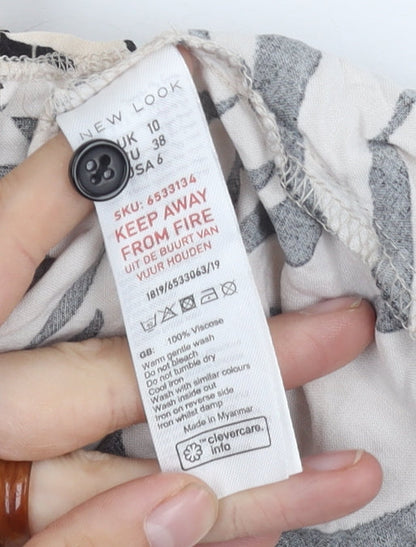 New Look Women's Multicoloured Zebra Print Blouse