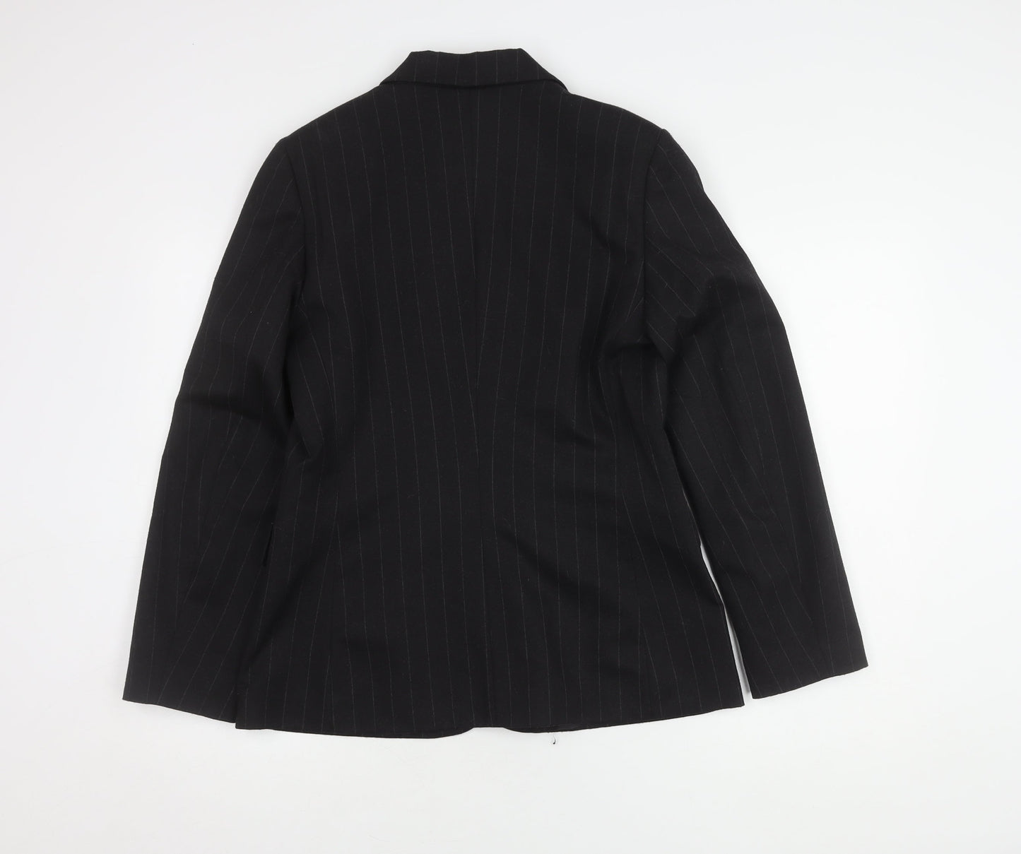 Comptoir des Cotonniers Women's Black Pinstripe Blazer UK 14