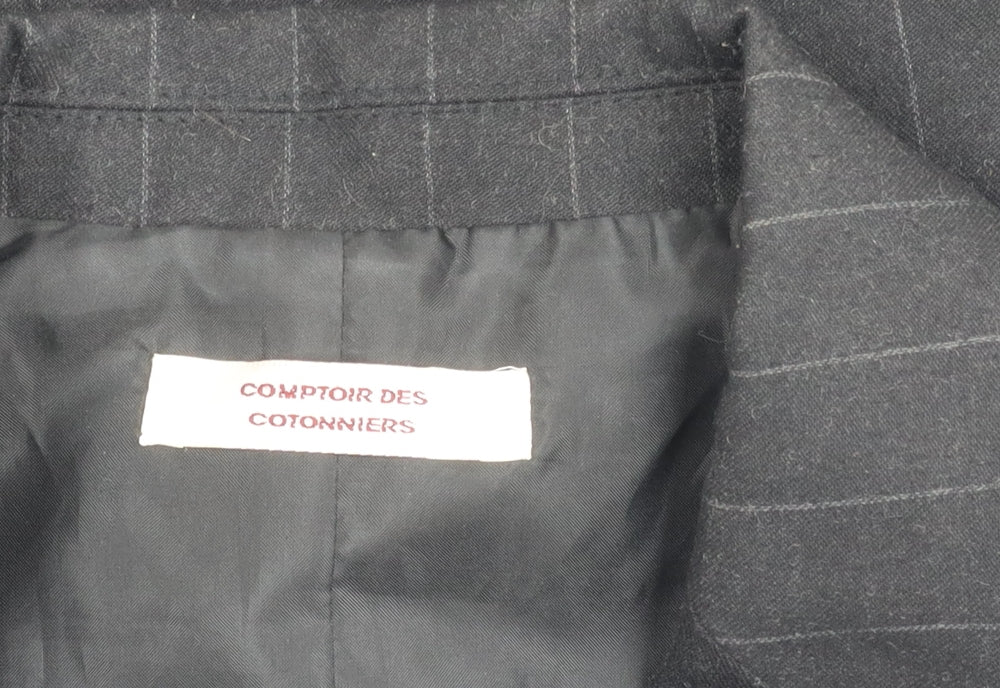Comptoir des Cotonniers Women's Black Pinstripe Blazer UK 14