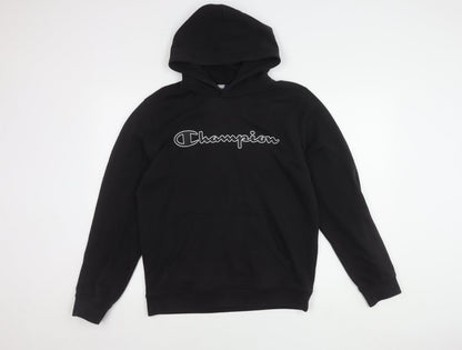 Mens UK Size M Champion Black Pullover Hoodie