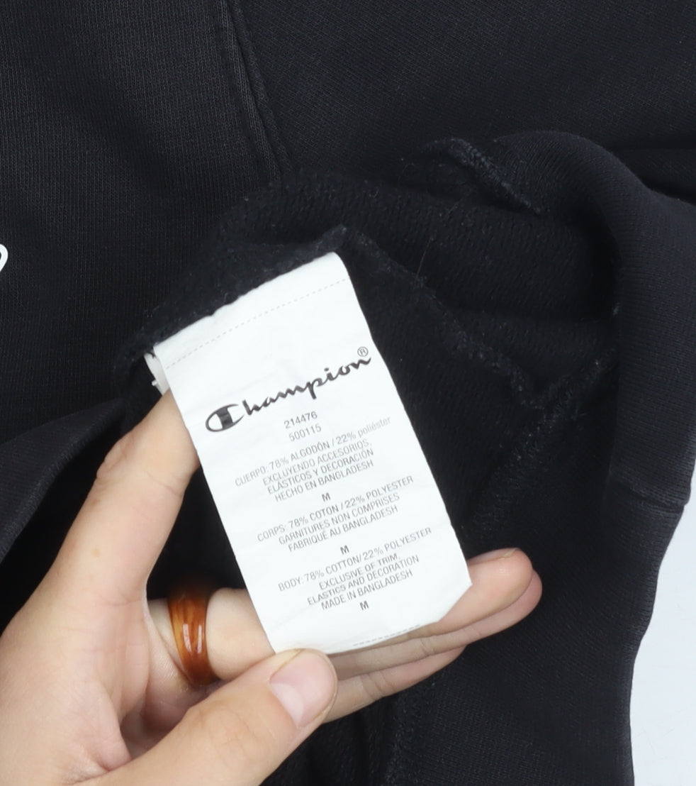 Mens UK Size M Champion Black Pullover Hoodie