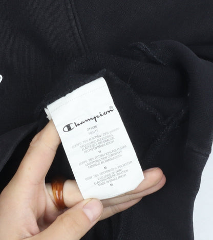 Mens UK Size M Champion Black Pullover Hoodie