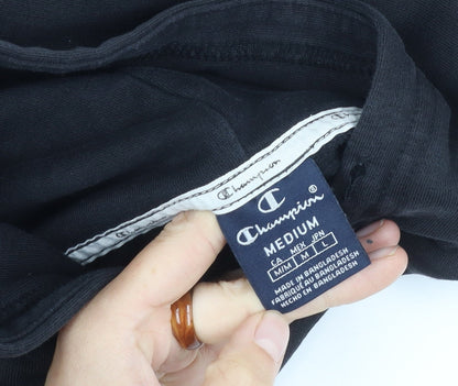 Mens UK Size M Champion Black Pullover Hoodie