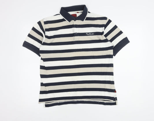 Pierre Cardin Men's S Multicoloured Striped Polo