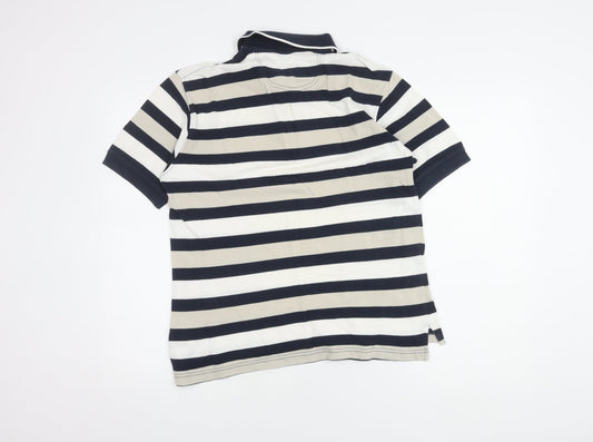 Pierre Cardin Men's S Multicoloured Striped Polo