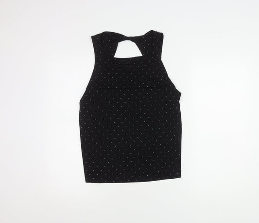 Banana Republic Women's Black Polka Dot Tank Top - Size S