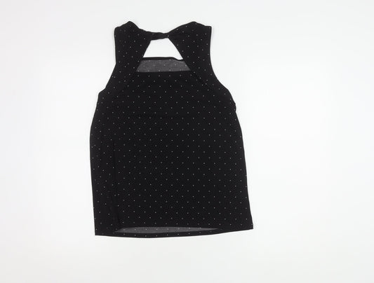 Banana Republic Women's Black Polka Dot Tank Top - Size S