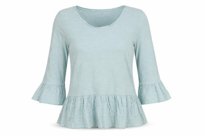 Womens UK Size 10 Fat Face Blue Basic Blouse