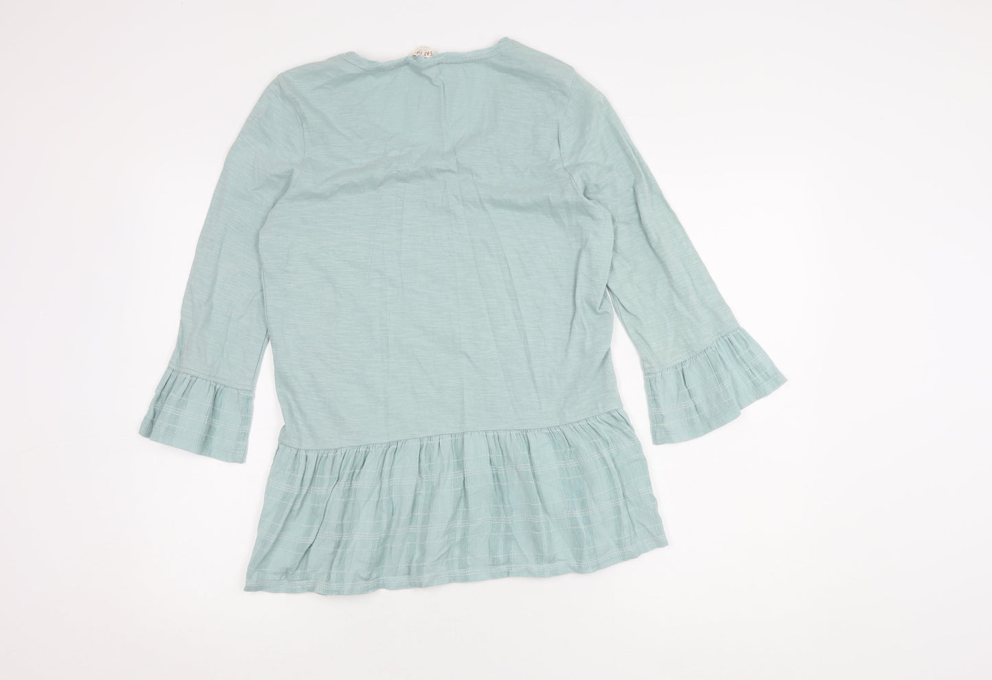 Womens UK Size 10 Fat Face Blue Basic Blouse