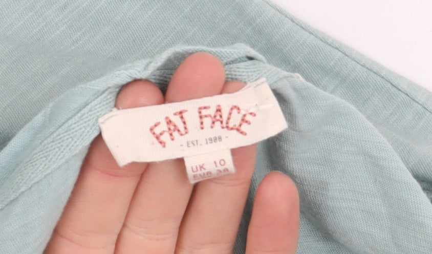 Womens UK Size 10 Fat Face Blue Basic Blouse