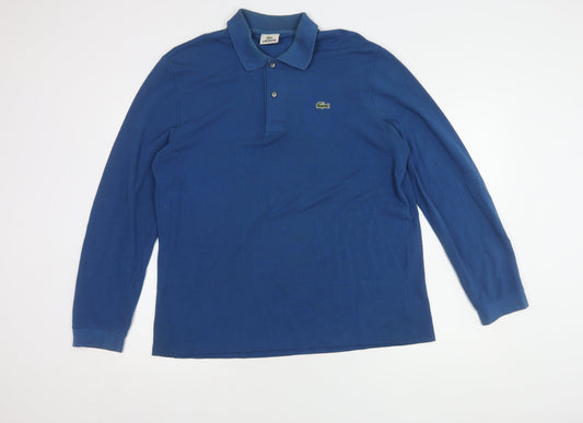 Lacoste Men's Blue Long Sleeve Polo Shirt - Size 5