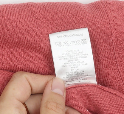 Eastex Women's Pink V-Neck Pullover Jumper Size 16