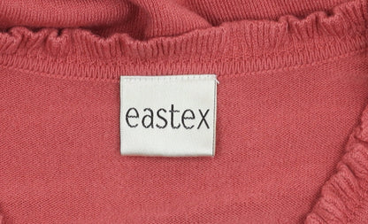 Eastex Women's Pink V-Neck Pullover Jumper Size 16