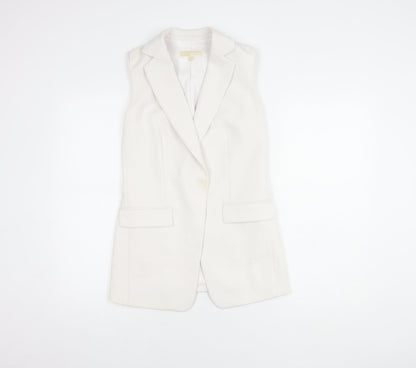 Michael Kors Women's White Sleeveless Suit Jacket