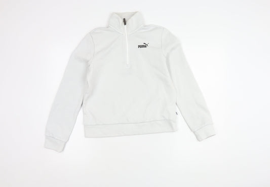 Puma Women's White Full Zip Hoodie XS