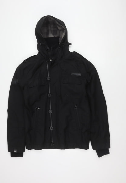 Mens UK Size S McKenzie Black Basic Jacket
