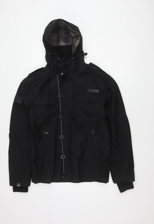 Mens UK Size S McKenzie Black Basic Jacket