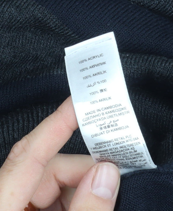 Thomas Nash Men's Multicoloured Striped Henley Jumper M