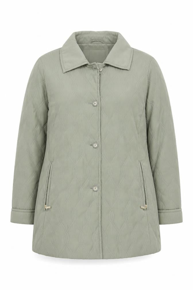 Womens UK Size 14 Eastex Green Quilted Coat