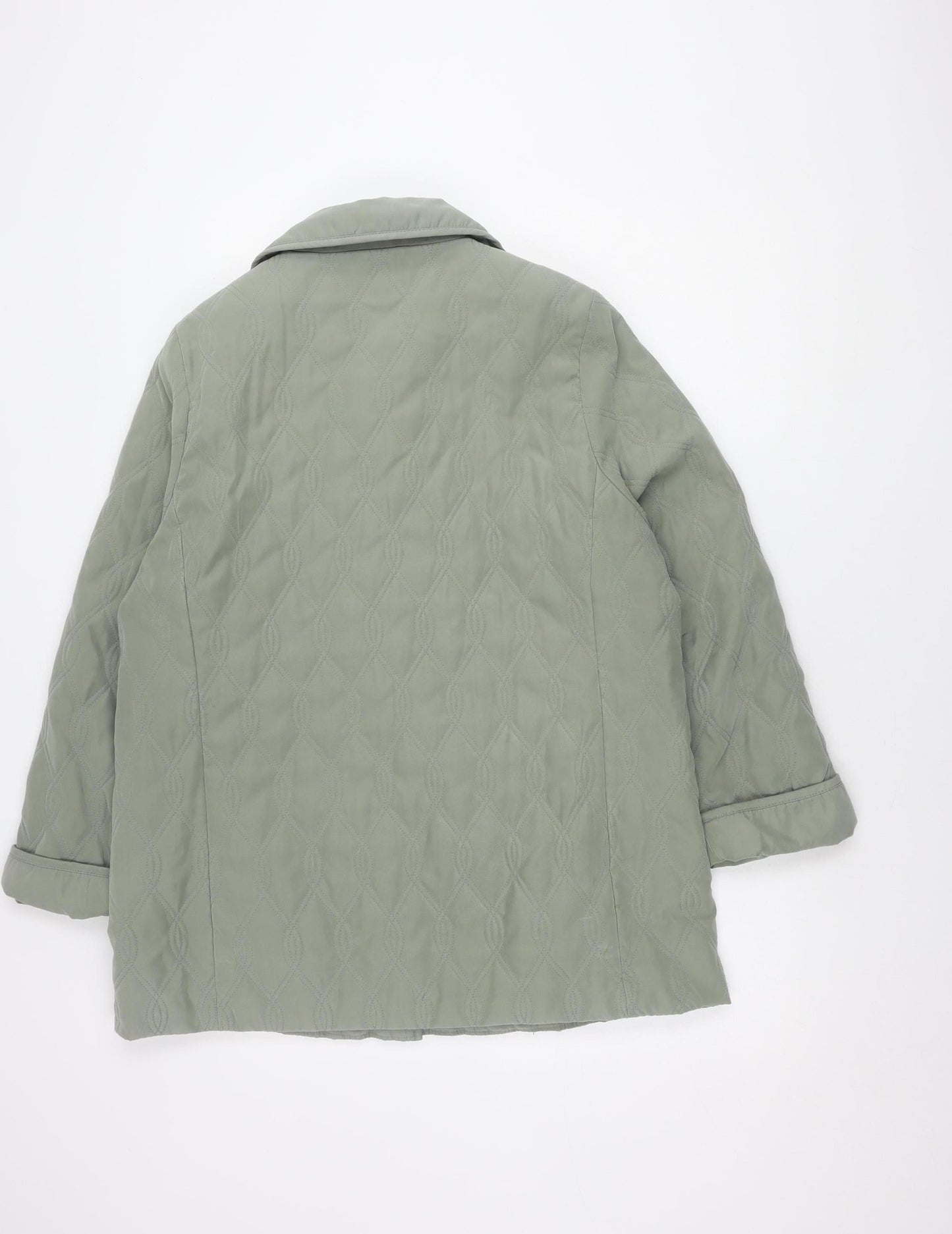 Womens UK Size 14 Eastex Green Quilted Coat