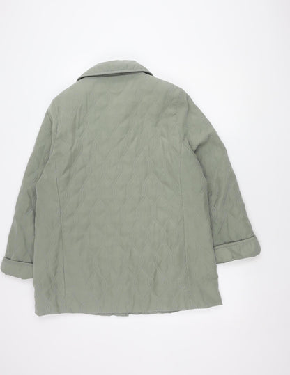 Womens UK Size 14 Eastex Green Quilted Coat