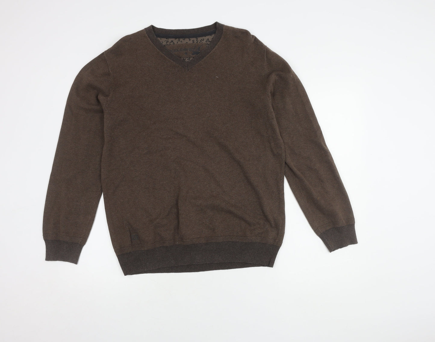 Rocha John Rocha Men's Brown V-Neck Pullover Jumper M