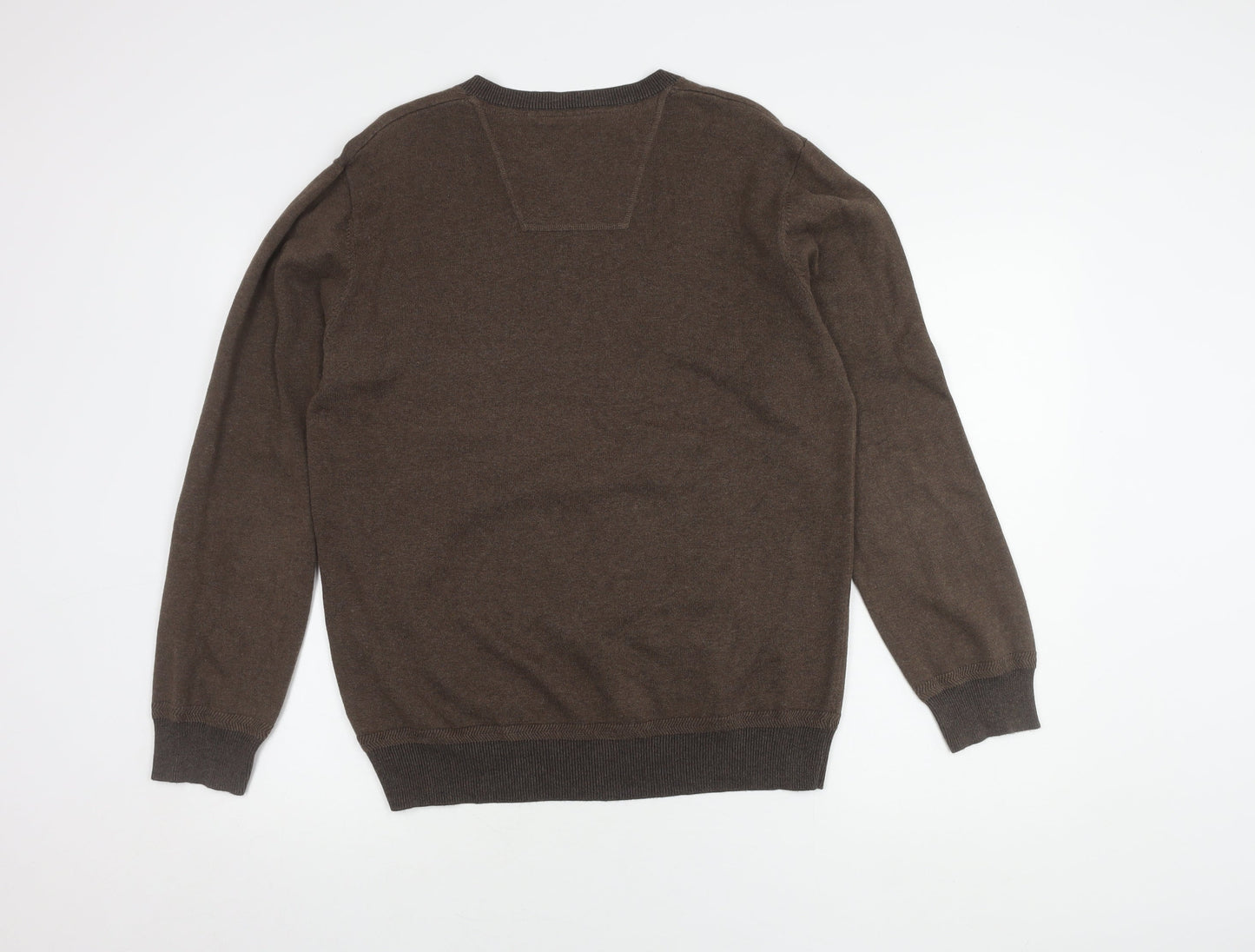 Rocha John Rocha Men's Brown V-Neck Pullover Jumper M