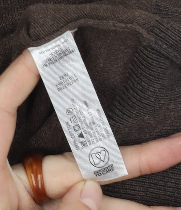 Rocha John Rocha Men's Brown V-Neck Pullover Jumper M