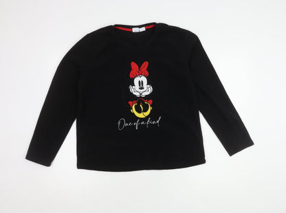 Disney Women’s Black Minnie Mouse Long Sleeve Top 12-14